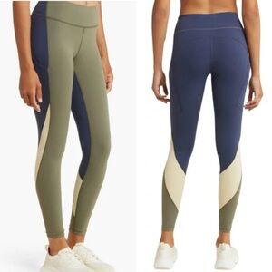 NWT Outdoor Voices Zoom 7/8 Legging in tea tree/dark sky/wheat XXL